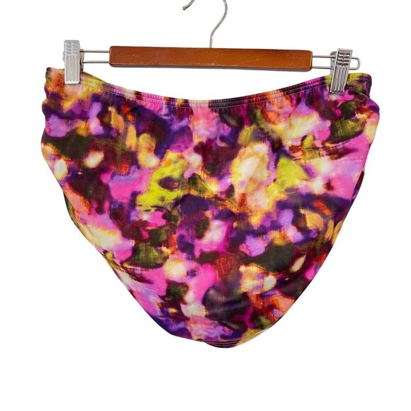 Victorias Secret Size M Skirted Bikini Swim Bottom Ruched Overlay Floral - Picture 5 of 5